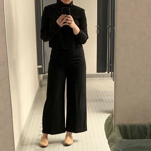 Zara high waist fit black dress pant